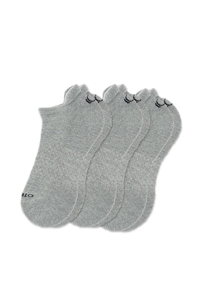 BASIC ANKLE SOCKS Heather Grey Pack of 3