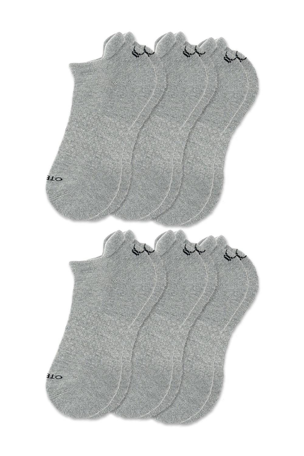 BASIC ANKLE SOCKS Heather Grey Pack of 6