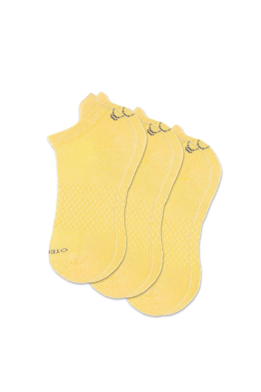 BASIC ANKLE SOCKS Yellow Pack of 3