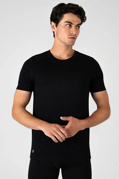 CREW NECK TRUE-T BLACK PACK OF 6