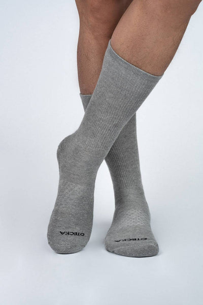 Basic Crew Socks Heather Grey
