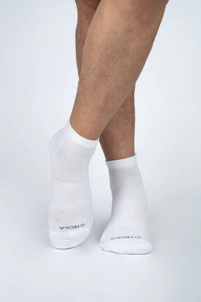 Basic Quarter Socks White Pack of 6