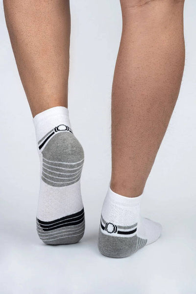 Performance Running Quarter Socks-White pack of 3