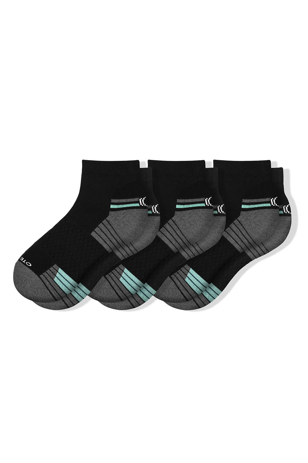 Performance Quarter Socks Black Pack of 3