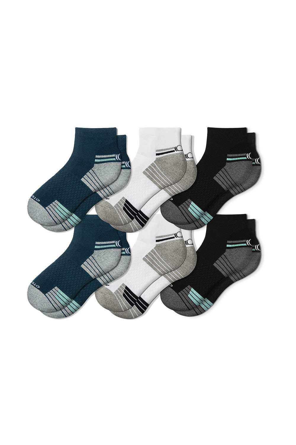 Performance Quarter Socks Multi Color Pack of 6