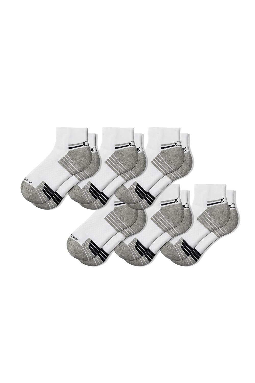 Performance Quarter Socks White Pack of 6