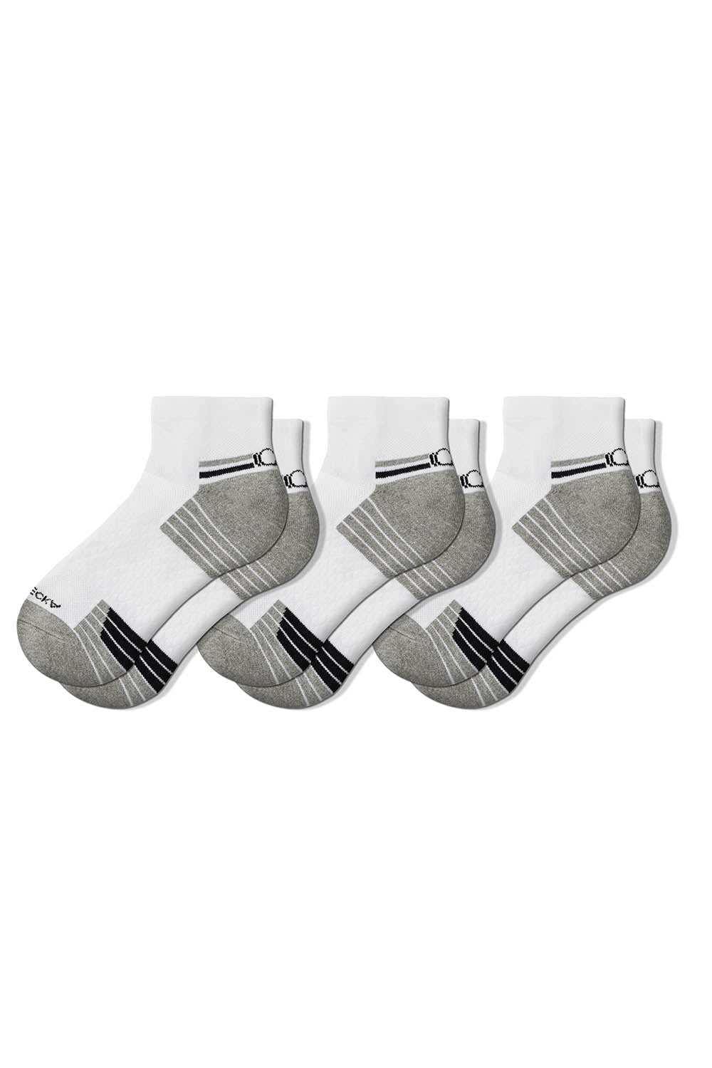 Performance Running Quarter Socks-White pack of 3