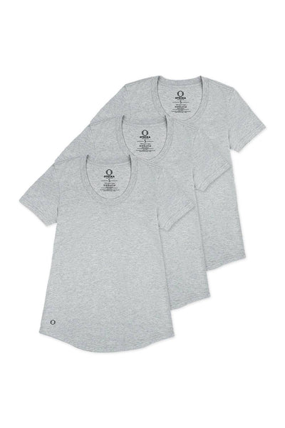 Scoop Neck True-T PACK OF 3 Grey