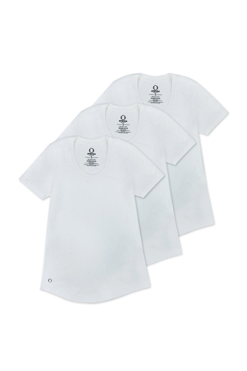 Scoop Neck True-T PACK OF 3 White