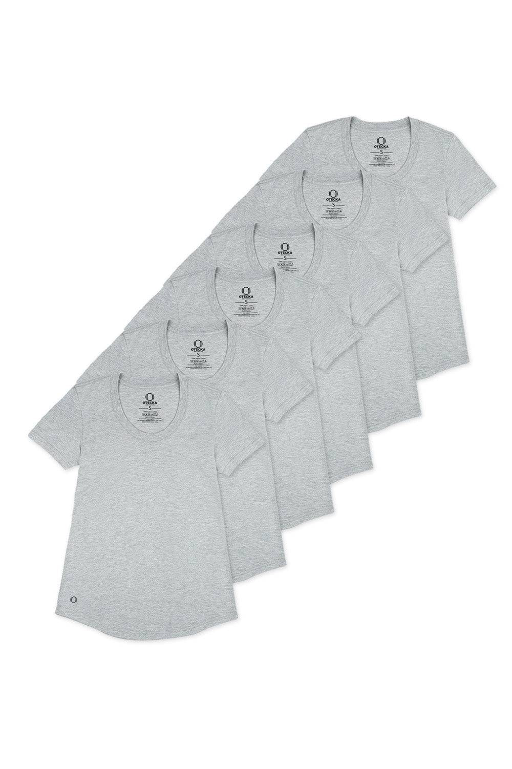 Scoop Neck True-T PACK OF 6 Grey