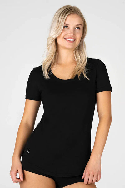 Scoop Neck True-T PACK OF 3 Black