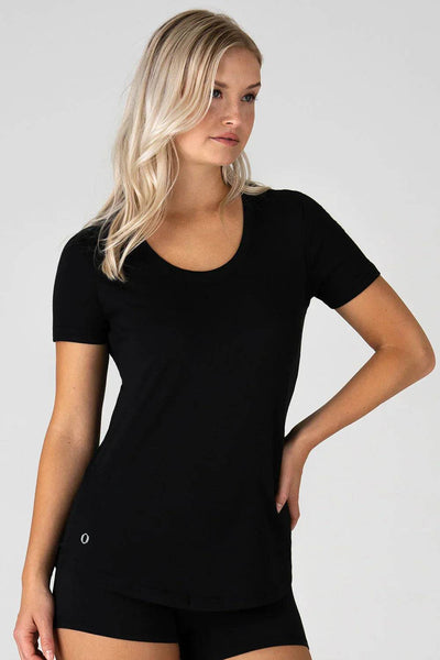 Scoop Neck True-T PACK OF 3 Black