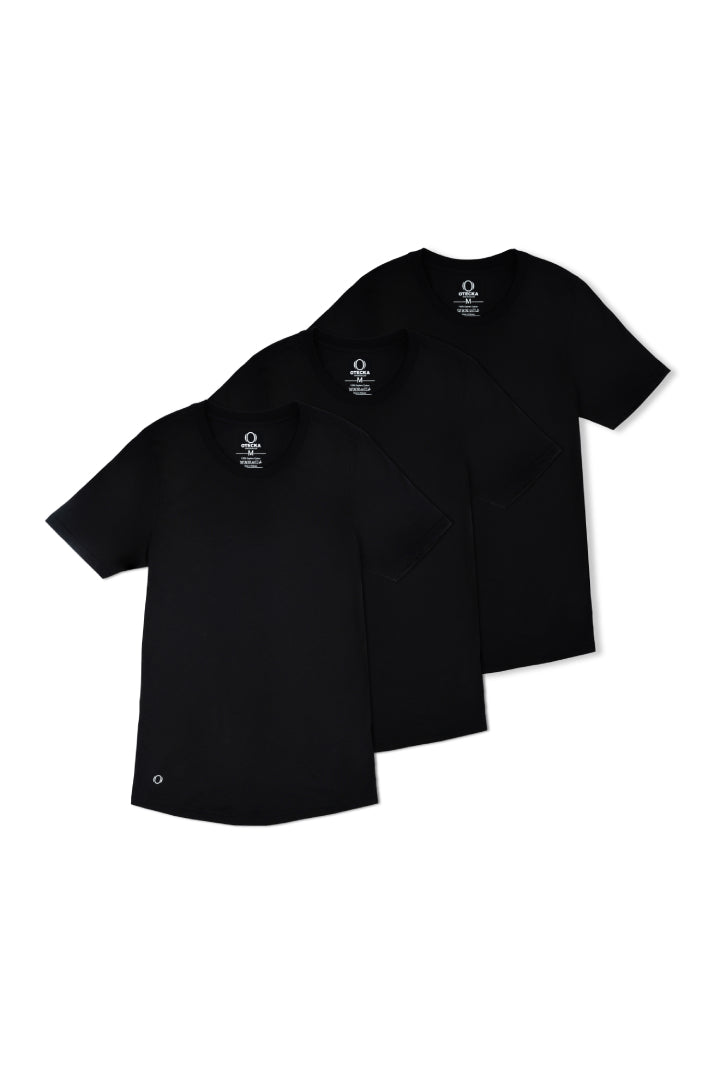 CREW NECK TRUE-T BLACK PACK OF 3